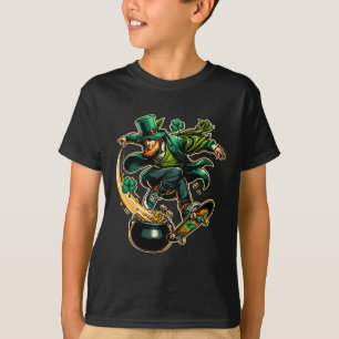Camiseta Patinador St Patricks Día de Patinaje