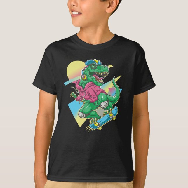 Camiseta Patinador T-Rex  (Anverso)