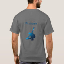 Camiseta patinadora artística - Arista azul