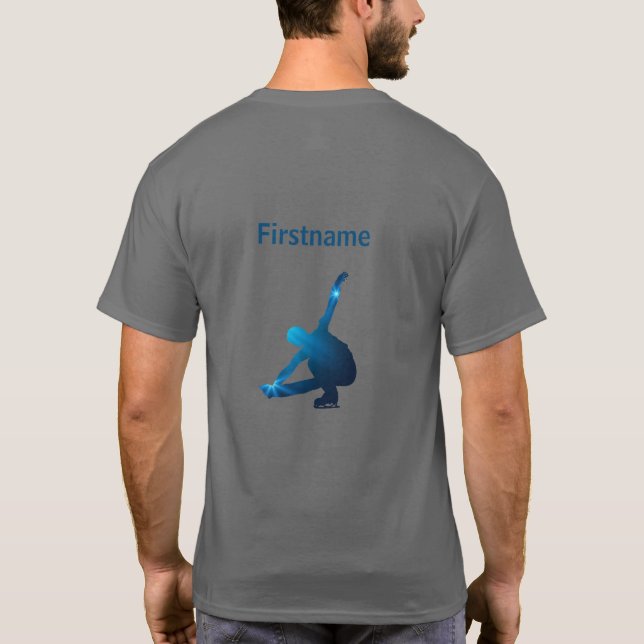 Camiseta patinadora artística - Arista azul (Reverso)
