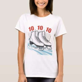 Camiseta Patinadora artística con tarjetas de puntuación - 