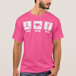 Camiseta Patinadora artística salta con giro ganador en pat