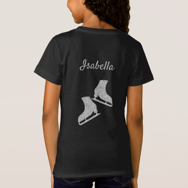 Camiseta patinadora patinadora de hielo patina a p (Reverso)