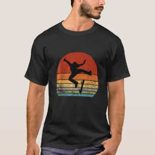 Camiseta Patinadores Divertidos Retro Sunset Skateboard Tee