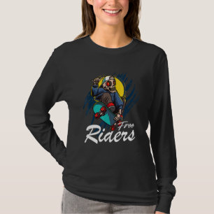 Camiseta Patinadores Libres Patineta Patinaje Esqueleto Esp