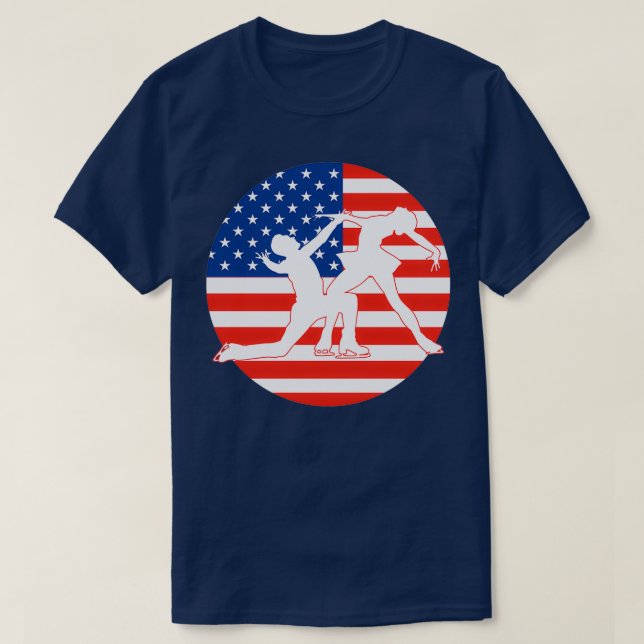 Camiseta patinaje artístico América Merica Dacne (Diseño del anverso)