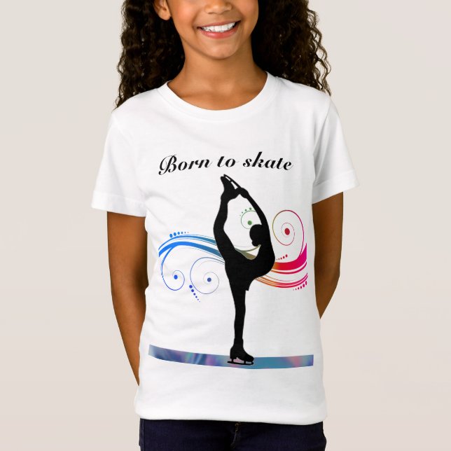 Camiseta Patinaje artístico - Chicas nacidos para patinar c (Anverso)