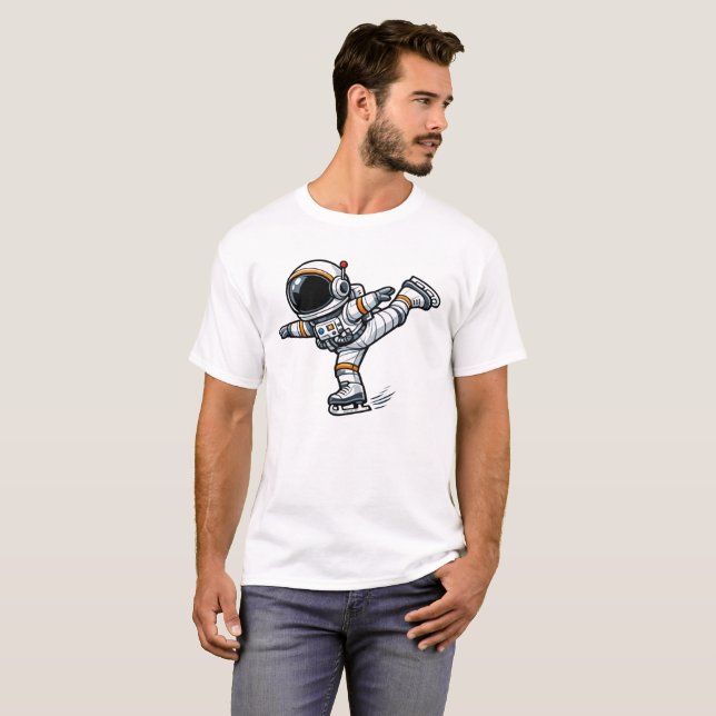 Camiseta Patinaje Artístico de Astronauta (Anverso completo)
