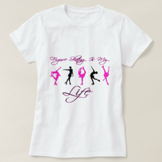 Camiseta Patinaje artístico es mi vida - ROSA y NEGRO