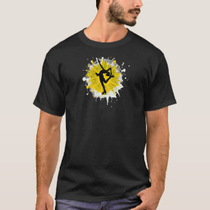 Camiseta Patinaje artístico sobre hielo amarillo femenino p