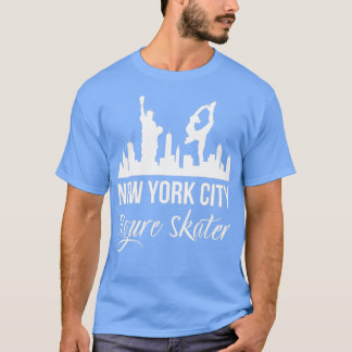 Camiseta Patinaje artístico sobre la ciudad de Nueva York