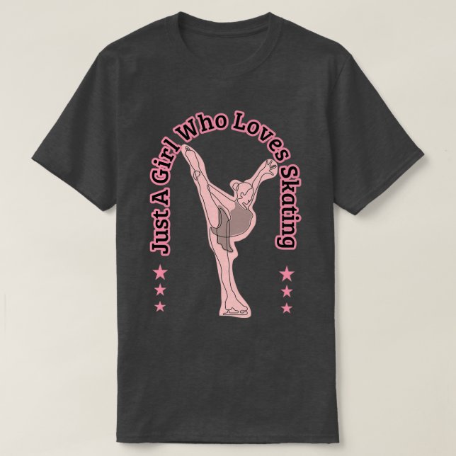 Camiseta Patinaje Artístico Un Chica Al Que Le Gusta Patina (Diseño del anverso)