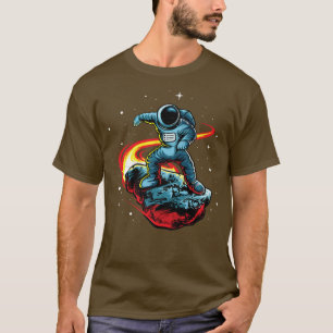 Camiseta Patinaje Astronauta Sobre Un Amante Del Espacio Me