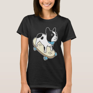 Camiseta Patinaje Bulldog francés Frenchie Cute Dueño Perro