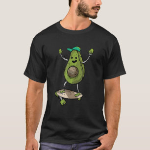 Camiseta Patinaje de aguacate Skateboard Verano Funny Amant