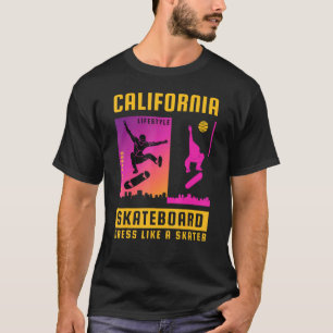 Camiseta Patinaje De California Vestido Como Un Patinador