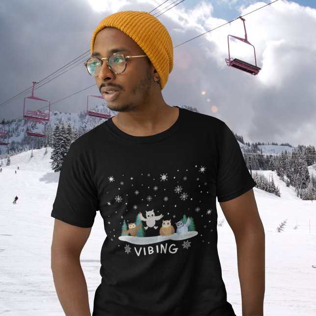 Camiseta Patinaje De Hielo De Búho De Invierno En Vibing (Subido por el creador)