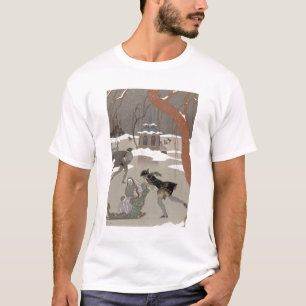 Camiseta Patinaje de hielo en el lago congelado,