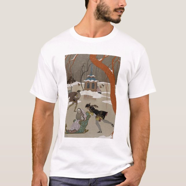 Camiseta Patinaje de hielo en el lago congelado (Anverso)
