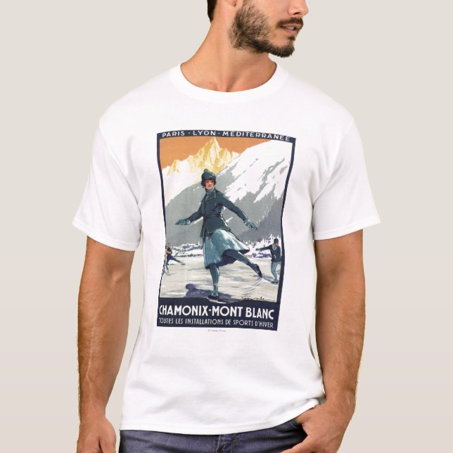 Camiseta Patinaje de hielo - poster olímpico del promo de (Anverso)