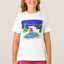 Camiseta Patinaje de oso divertido