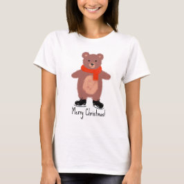Camiseta Patinaje de oso divertido