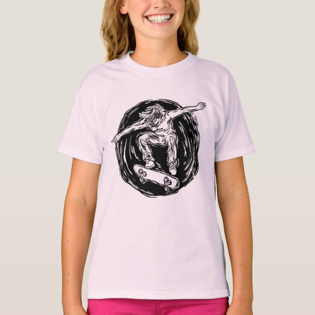 Camiseta Patinaje De Patinaje De Plana Duración (Anverso)