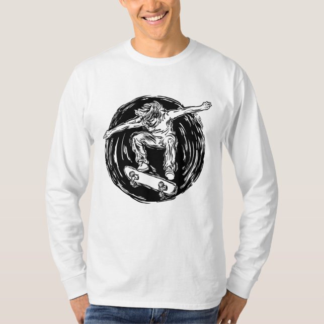 Camiseta Patinaje De Patinaje De Plana Duración (Anverso)