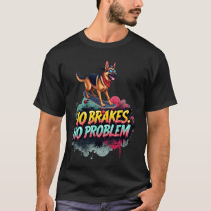 Camiseta Patinaje divertido para dueño de perro pastor alem