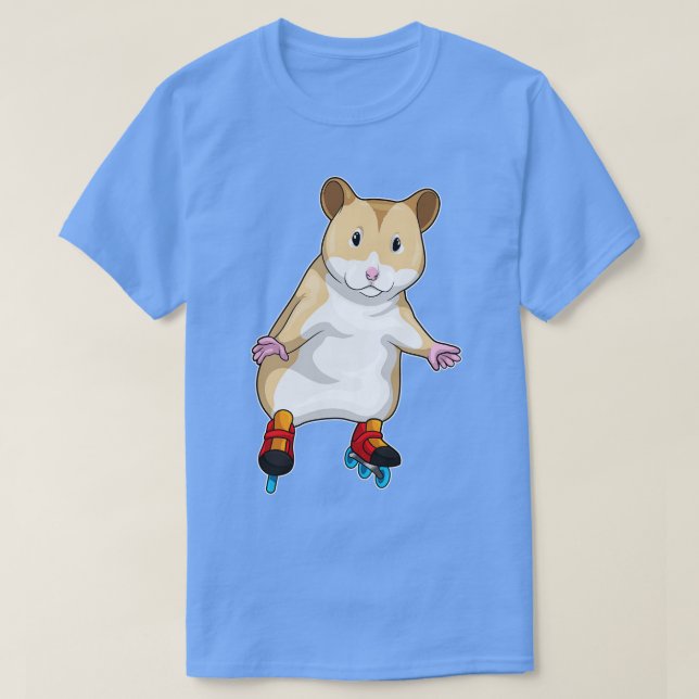 Camiseta Patinaje en línea de Hamster (Diseño del anverso)