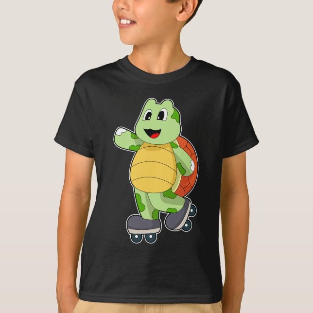 Camiseta Patinaje en línea de tortugas (Anverso)