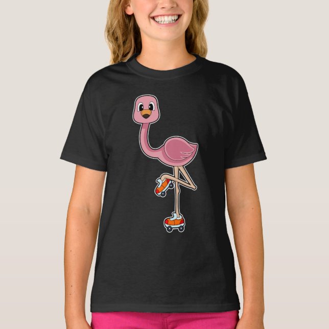 Camiseta Patinaje en línea Flamingo (Anverso)