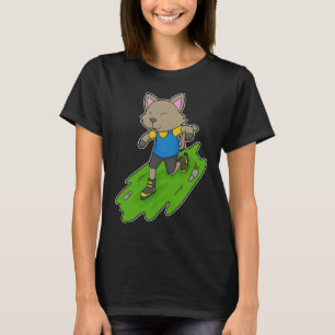 Camiseta Patinaje en línea para gatos