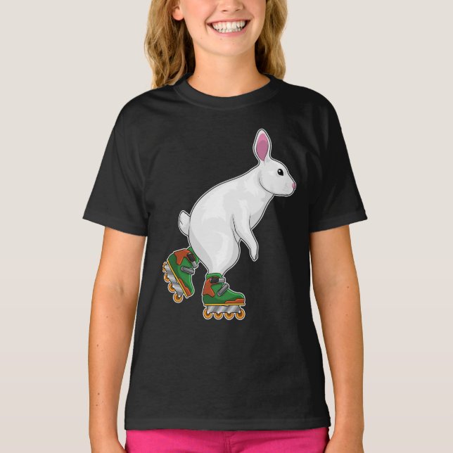 Camiseta Patinaje en línea sobre el Conejo (Anverso)