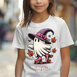 Camiseta Patinaje en patinaje sobre hielo Halloween Ghost p