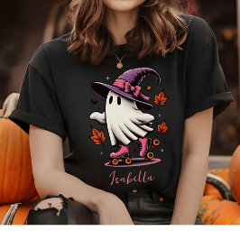 Camiseta Patinaje en patinaje sobre hielo Halloween Ghost p