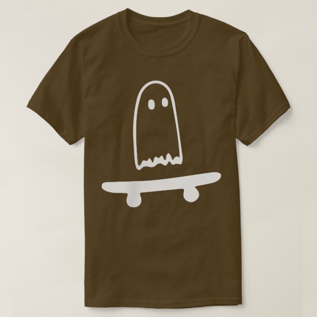 Camiseta Patinaje Fantasma Ropa holgazana Halloween Ropa di (Diseño del anverso)