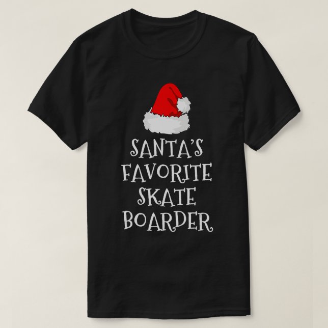 Camiseta Patinaje favorito de los Navidades de regalo de pa (Diseño del anverso)