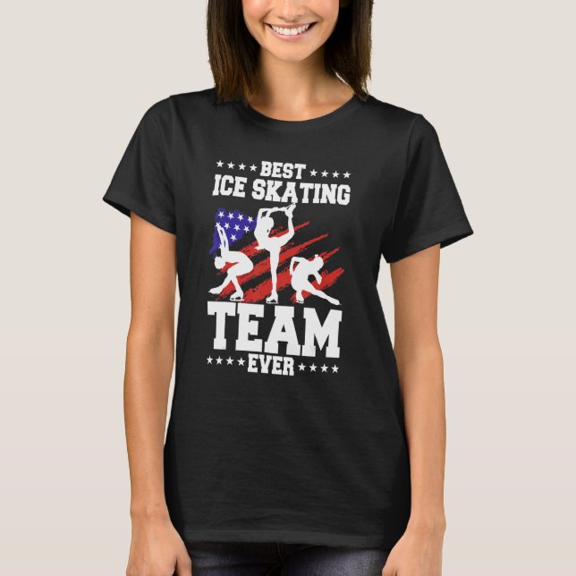 Camiseta Patinaje Hielo 4 De Julio Patinaje Artístico Ameri (Anverso)
