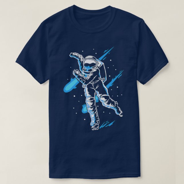 Camiseta Patinaje Hielo Astronauta Patinaje Hielo Funny Ska (Diseño del anverso)