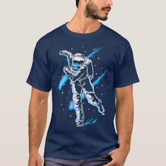 Camiseta Patinaje Hielo Astronauta Patinaje Hielo Funny Ska