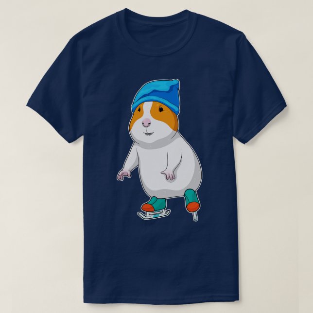 Camiseta Patinaje Hielo de Hamster (Diseño del anverso)