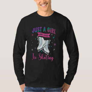 Camiseta Patinaje Hielo Figura Patinaje Hielo Un Chica Que