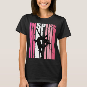 Camiseta Patinaje Hielo inspirador Inspira Cumpleaños Rosa 