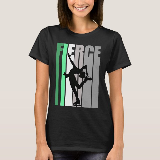 Camiseta Patinaje Hielo Retro Fierce Cumpleaños Fuerte Mant (Anverso)
