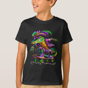 Camiseta Patinaje infantil Mardi Gras Alligator