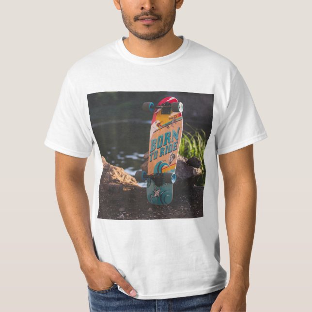 Camiseta Patinaje Nacido Para Pasear (Anverso)