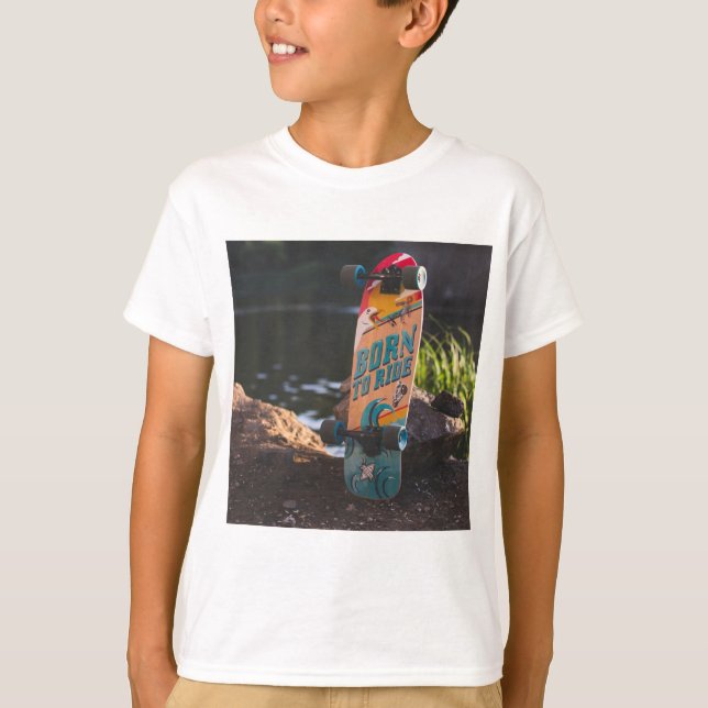 Camiseta Patinaje Nacido Para Pasear (Anverso)