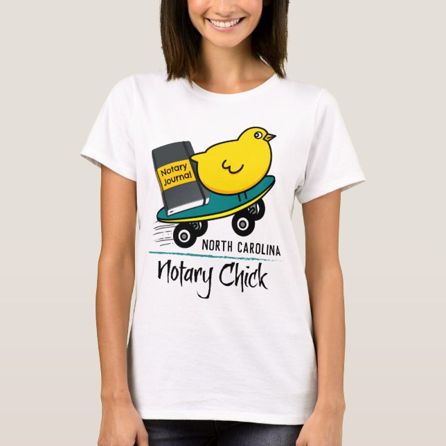 Camiseta Patinaje notarial móvil en Skateboard Carolina del (Anverso)