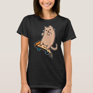 Camiseta Patinaje para gato y patineta Pepperoni Pizza B